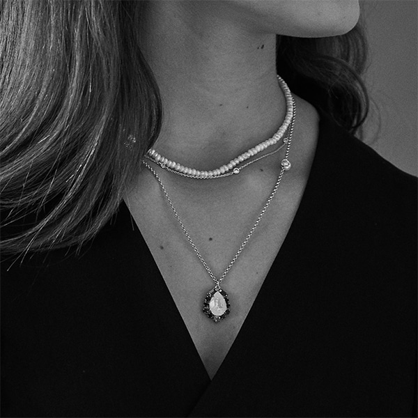 [SET]Aurora Necklace+Margaret Pearl Layered Necklace