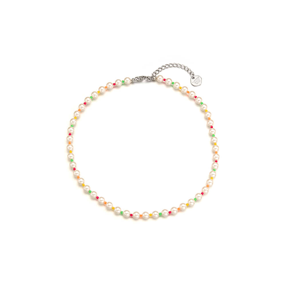 Pop Color Beads n Pearl Necklace_VH2279NE122M